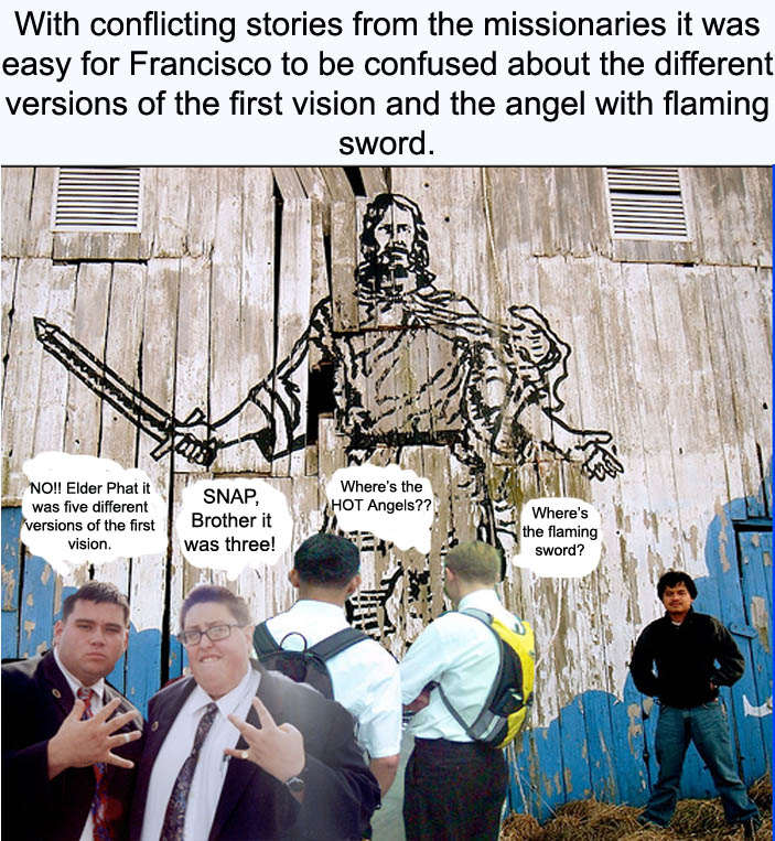 Jesus with a sword.